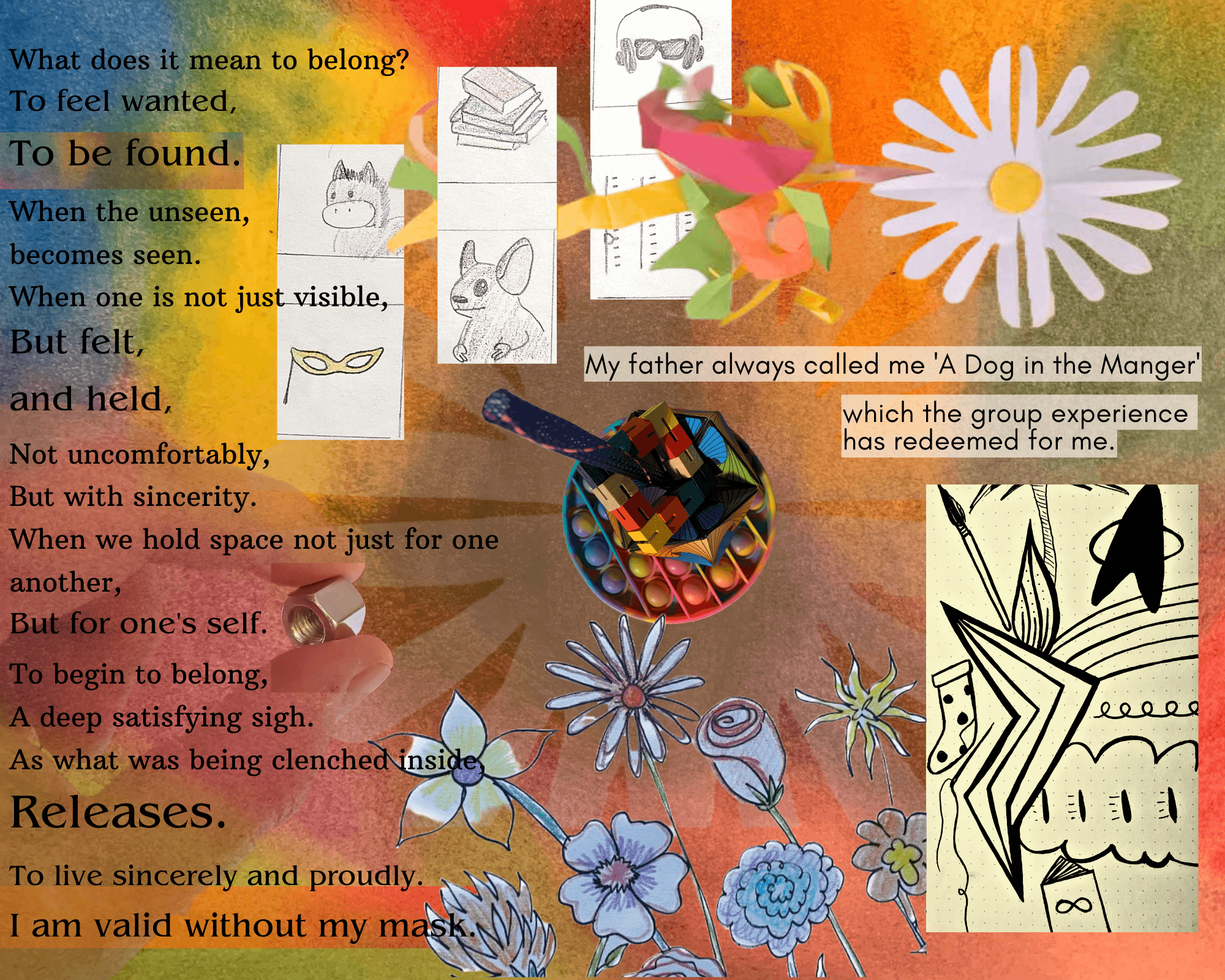 ‘This Group Didn’t Suck!’: When Groups are Neurodiversity-Affirming Group Artwork titled What does it mean to belong for the article ‘This Group Didn’t Suck!’: When Groups are Neurodiversity-Affirming