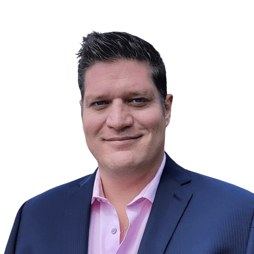 Michael removebg-preview Michael Holker, a man with short hair blue blazer and pink shirt